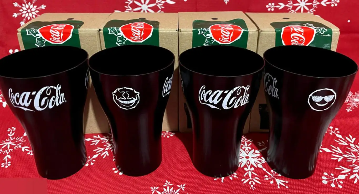 Набор 4 стакана алюминиевых Кока-кола 3