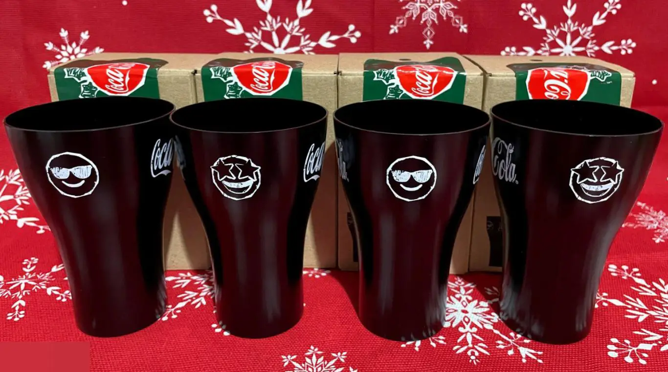 Набор 4 стакана алюминиевых Кока-кола 4