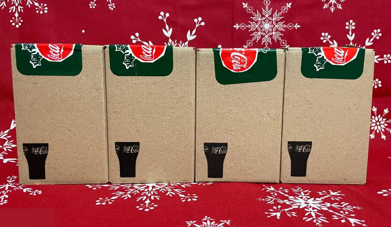 Набор 4 стакана алюминиевых Кока-кола 7