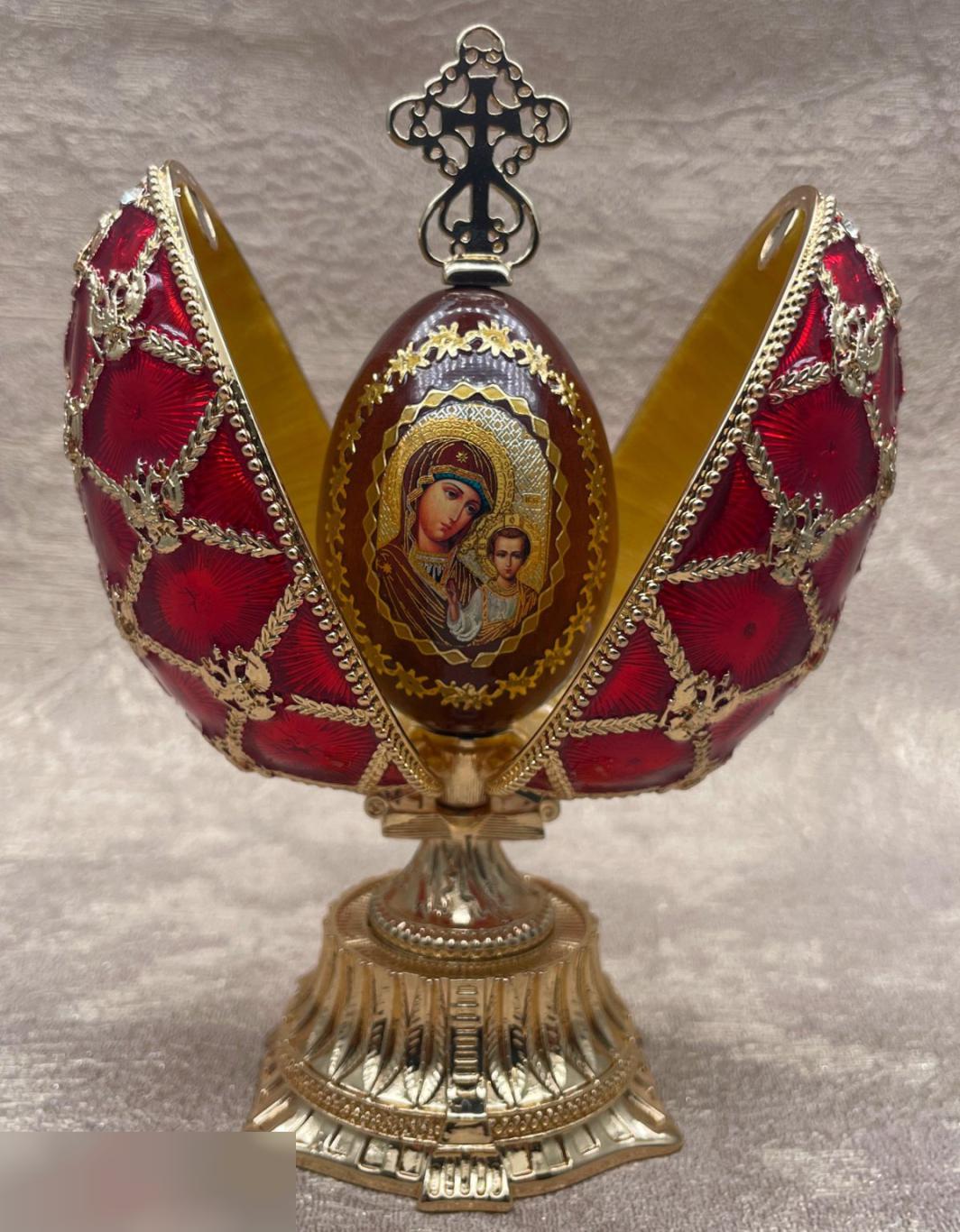 Яйцо Фаберже Казанская икона Пресвятой Богородицы 3