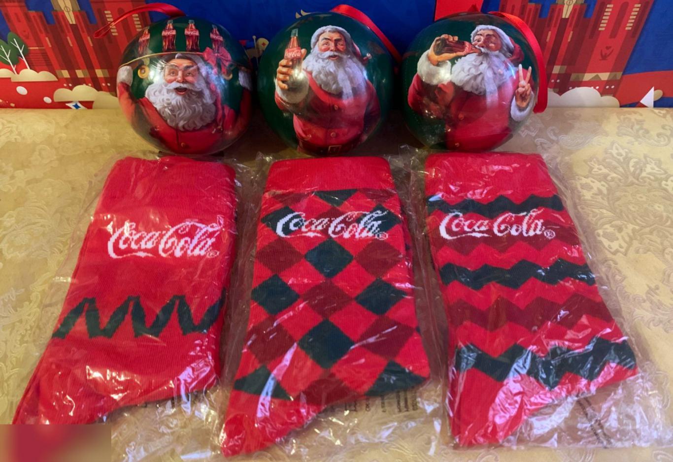 Елочные Шары с носочками Кока-кола Coca-cola 2