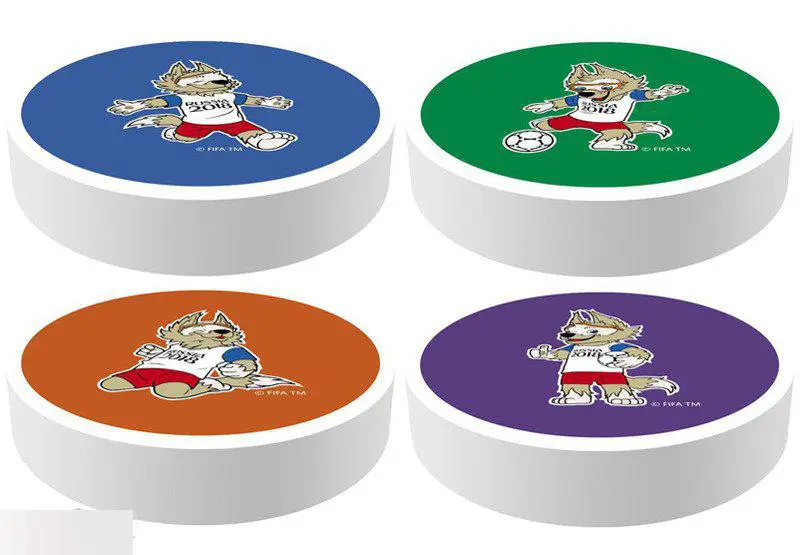 Ластик Забивака. Упаковка 36 штук ассорти Чм 2018 3