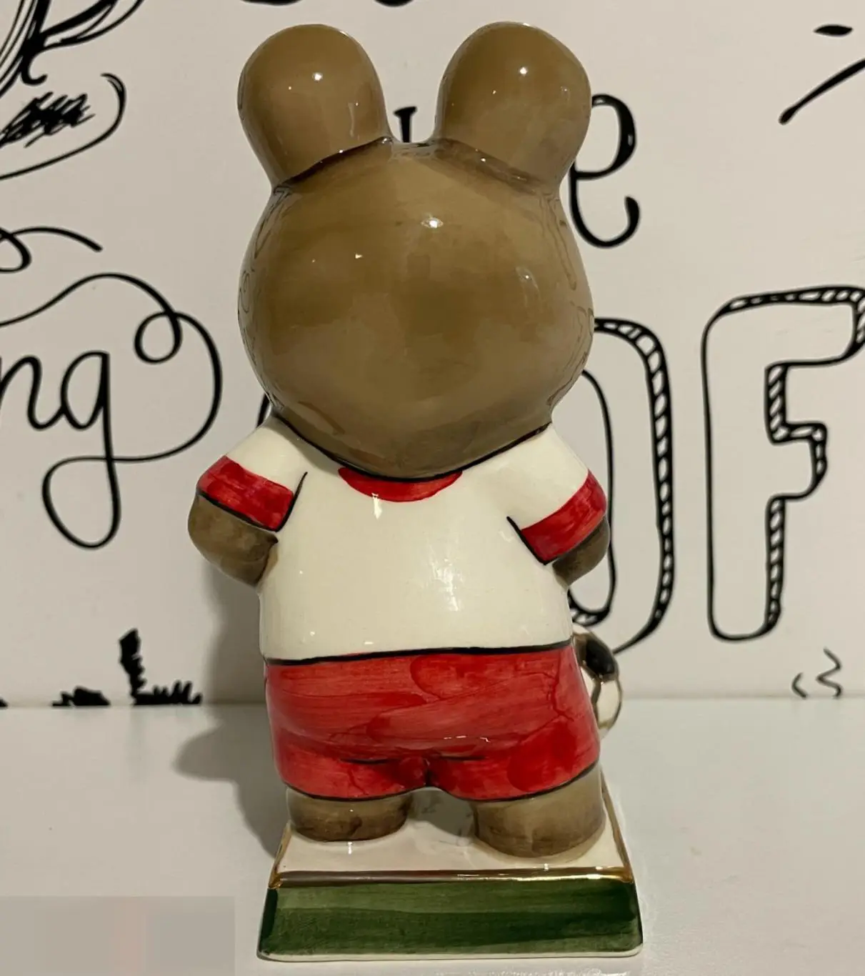 Олимпийский Мишка Футболист Спартак (красный). Олимпиада Москва 1980 2