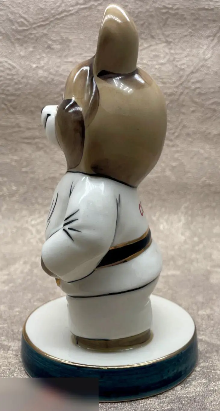 Олимпийский Мишка в кимоно, белый. Олимпиада Москва 1980 1