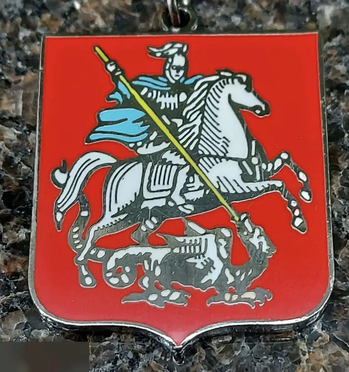 Брелок стальной Герб РФ / Герб Москвы 2