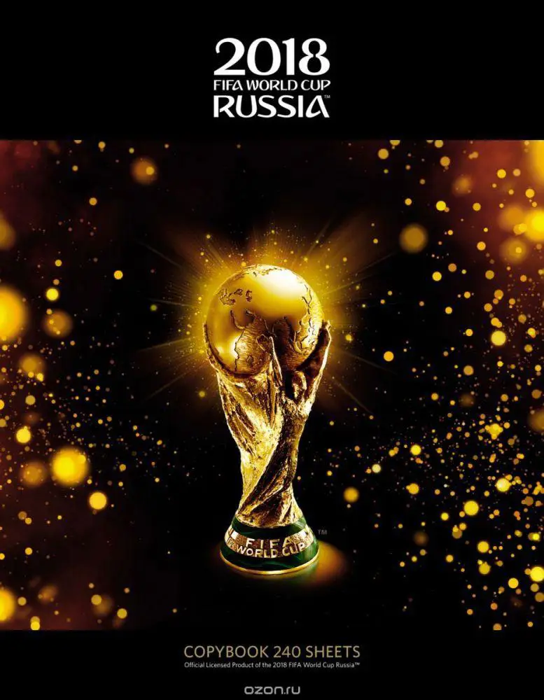 Тетрадь на кольцах 120 листов Кубок Fifa 2018 2