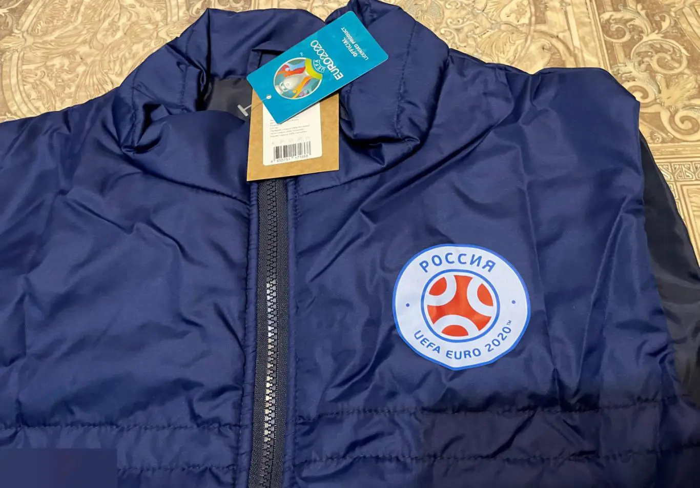 Жилетка мужская / женская синяя Евро 2020 (S) 2