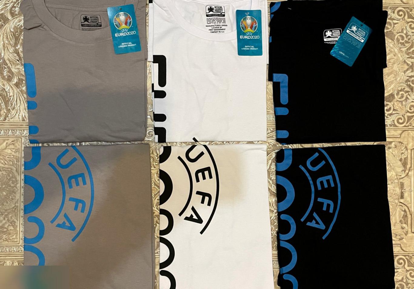 Набор 6 мужских футболок ЕВРО 2020 (S).