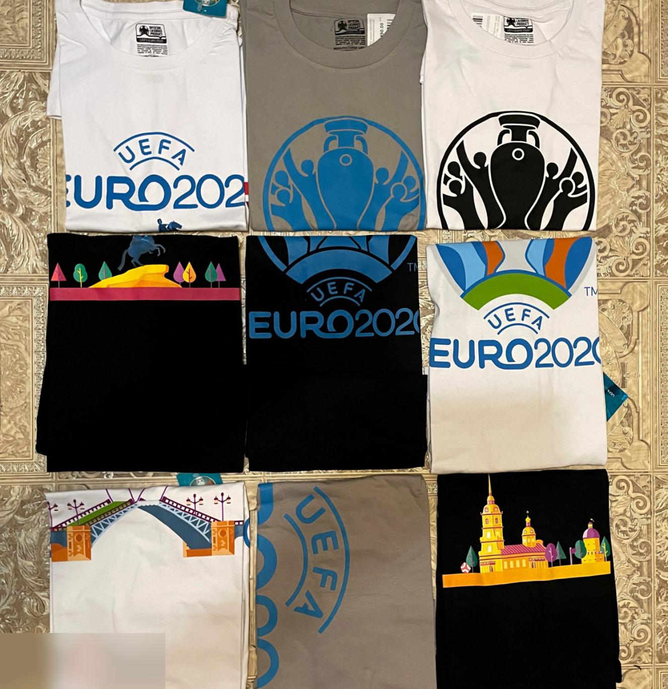 ОПТОВЫЙ ЛОТ! 100 мужских футболок ЕВРО 2020 (S, M).