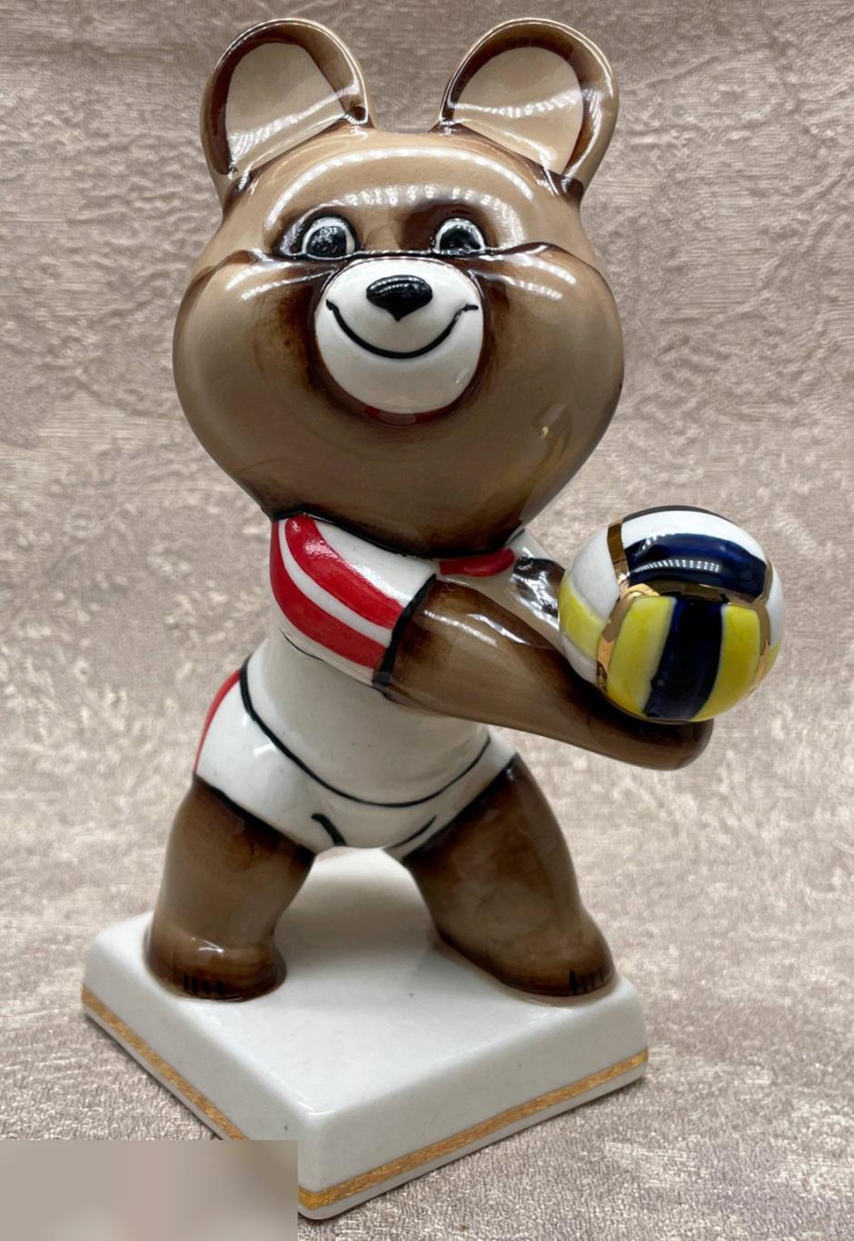 Олимпийский Мишка волейболист, волейбол. Олимпиада Москва 1980 1