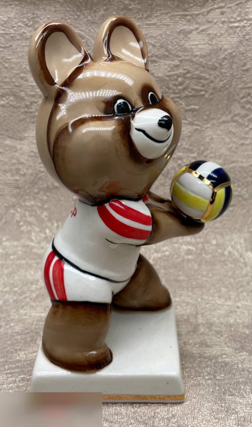 Олимпийский Мишка волейболист, волейбол. Олимпиада Москва 1980 3