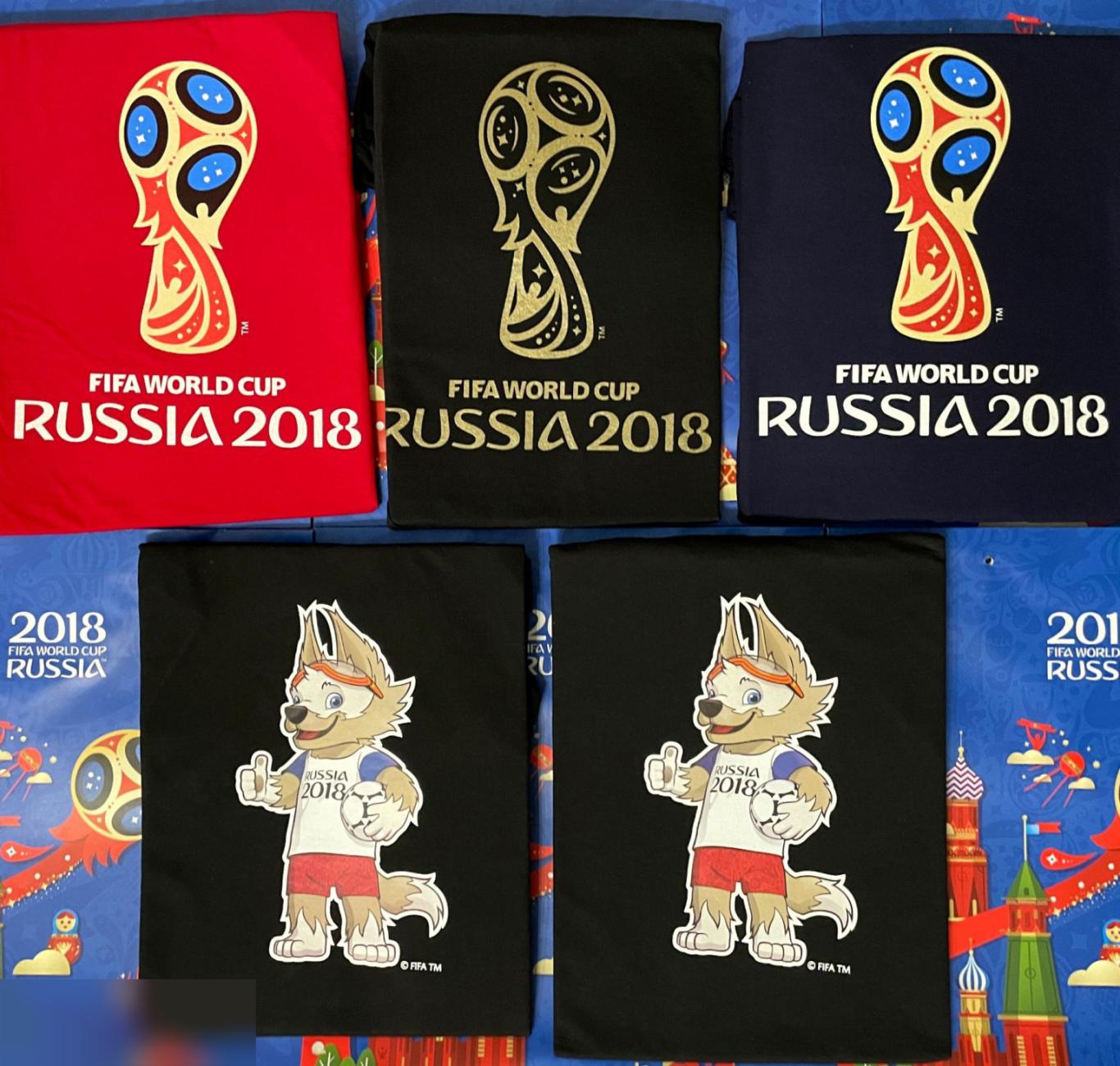 Набор мужских футболок 5 штук (XXL). Чемпионат мира 2018