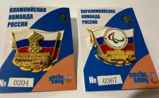 Набор 2 номерных значка. Олимпиада Сочи 2014