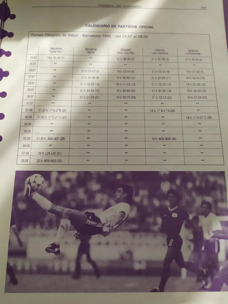 клубный журнал Эспаньола,многостраничное превью футбольного турнира Олимпиады 2