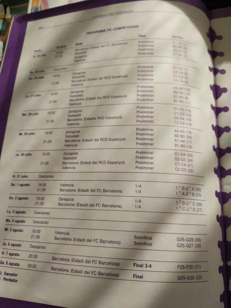 клубный журнал Эспаньола,многостраничное превью футбольного турнира Олимпиады 3