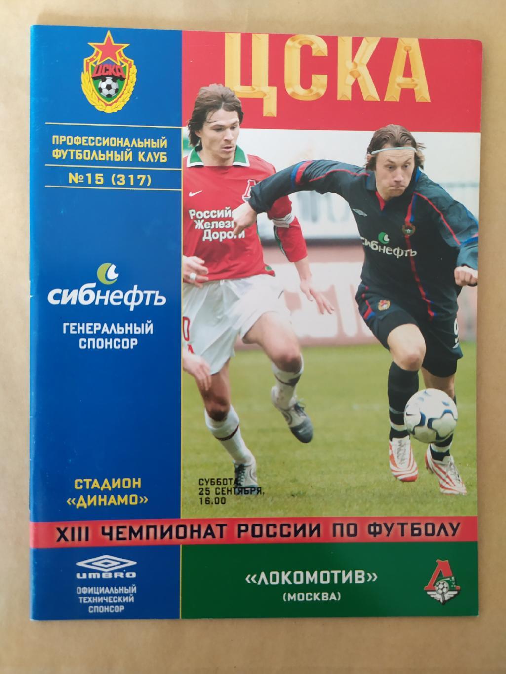 ЦСКА-Локомотив Москва 25.09.2004