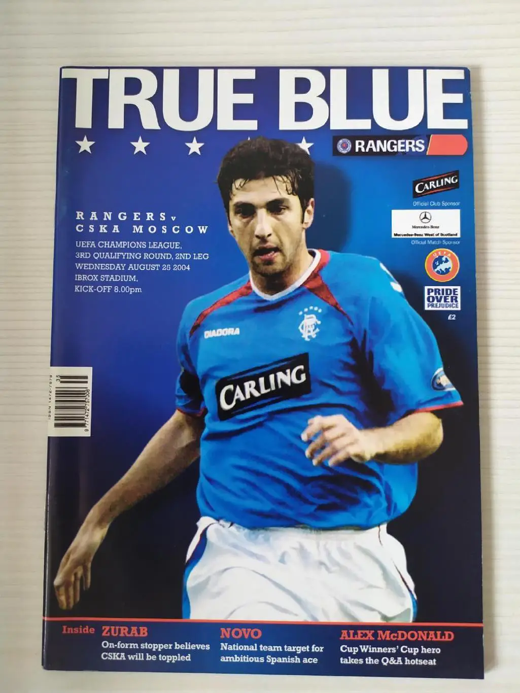 Глазго Рейнджерс -ЦСКА 25.08.2004 лига чемпионов
