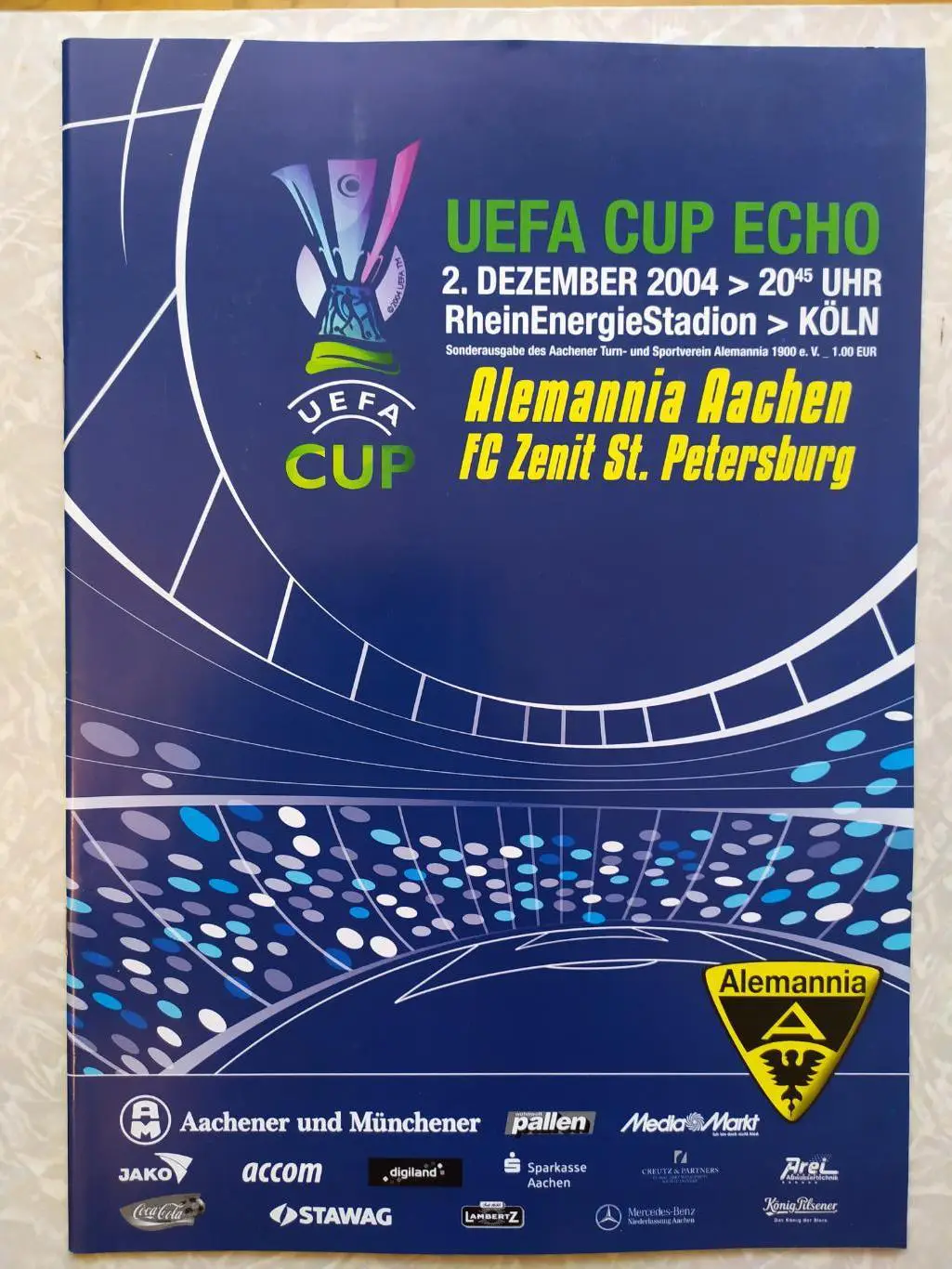 Алемания -Зенит Санкт Петербург 02.12.2004 кубок УЕФА