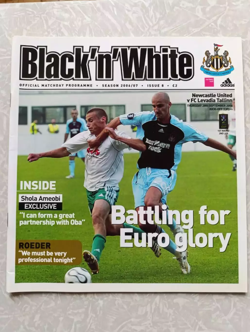 Ньюкасл -Левадия 28.09.2006 кубок УЕФА