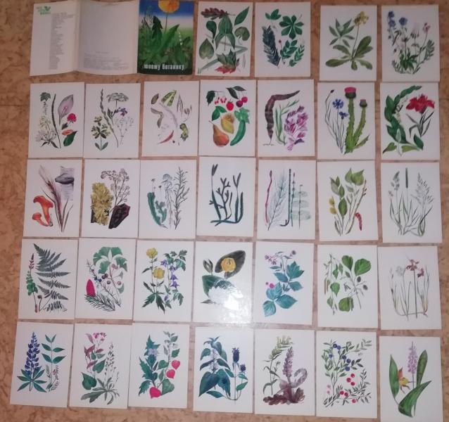 Юному ботанику. Комплект из 32 цветных открыток.