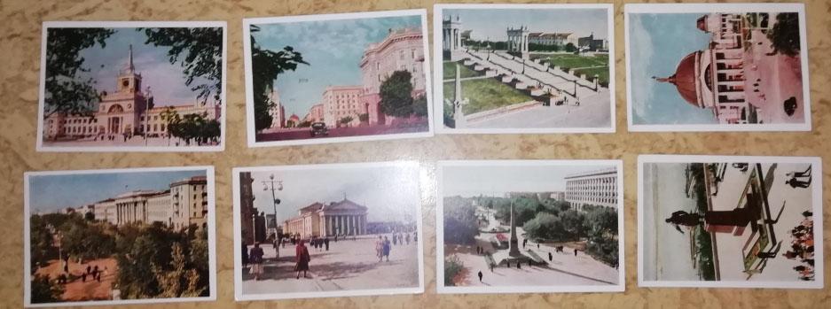 Сталинград. Комплект из 8 цветных открыток (без обложки).