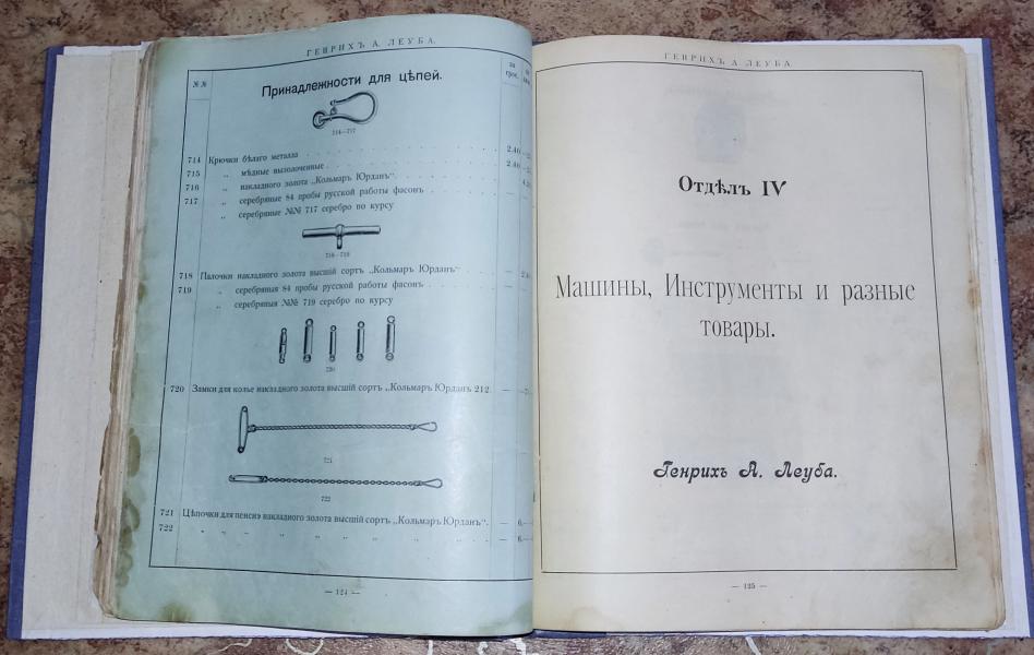 Прейс-Курант (Прейскурант) стенных часов и будильников. Отдел II. Готовые принадлежности для часов. Отдел III. Принадлежности д 5