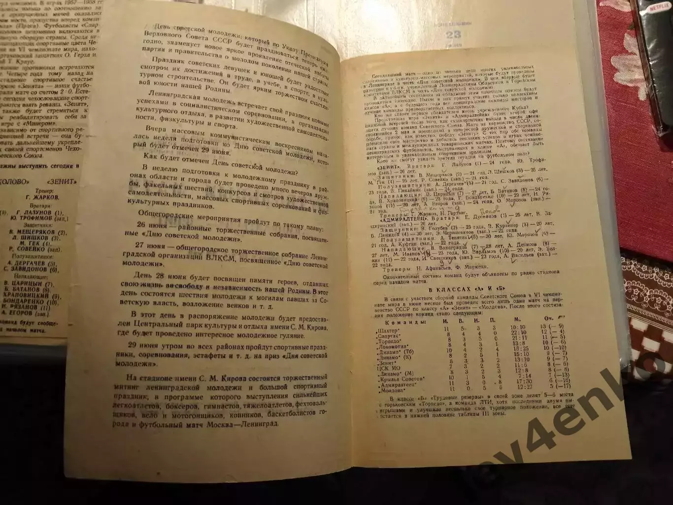 Зенит (Ленинград) - Адмиралтеец (Ленинград) 23.06.1958 Кубок ЛО и ГК ВЛКСМ 4