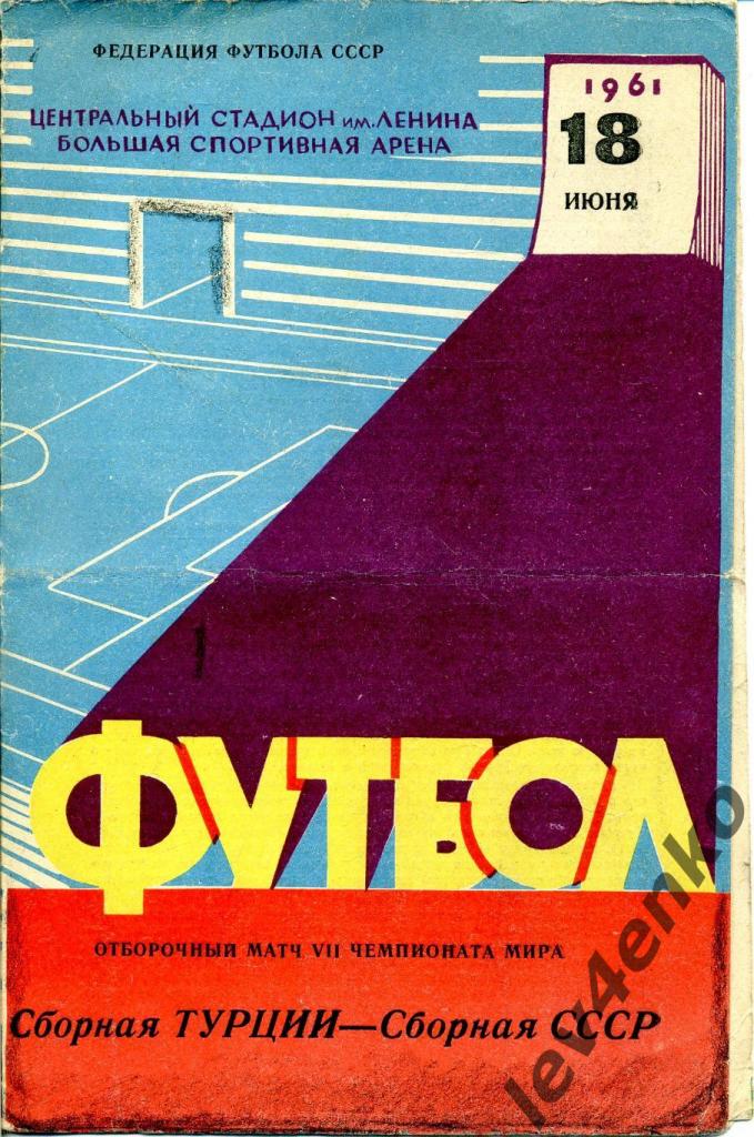 СССР (сборная) - Турция (сборная) 18.06.1961 МТМ