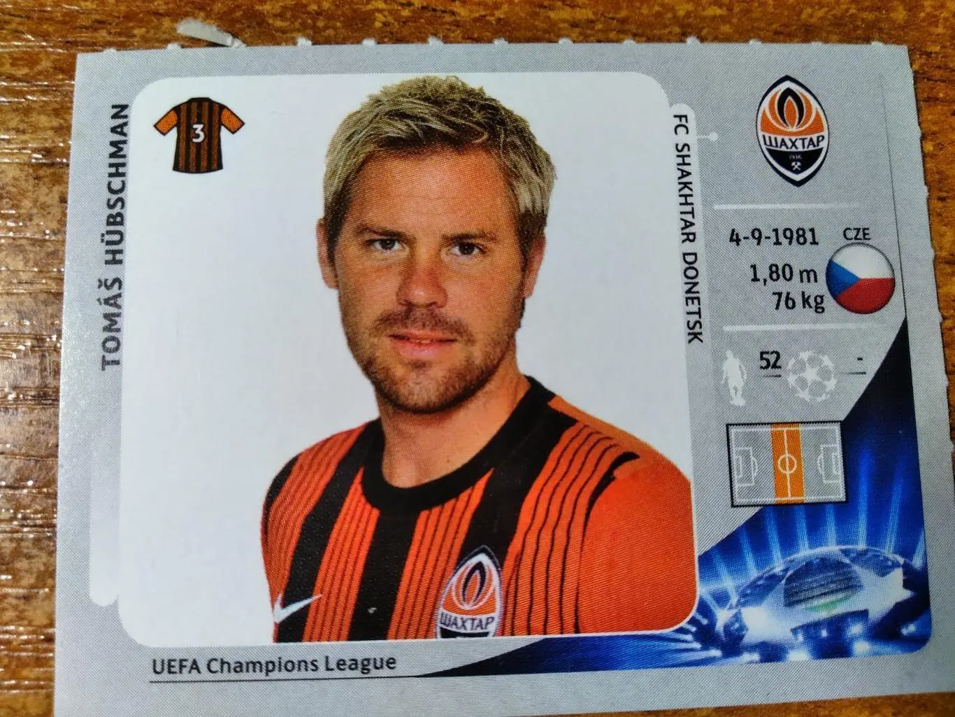 Карточка из серии PANINI(ЛЧ2012-2013г.)