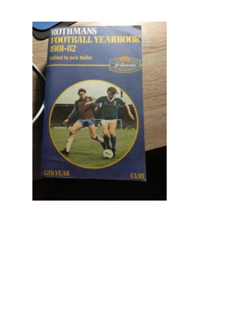 Football Yearbook 1981\82. 12th year