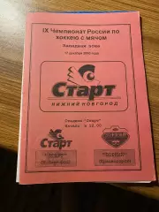 Старт (Н.Новгород) - Зоркий (Красногорск) 17.12.2000 авторская