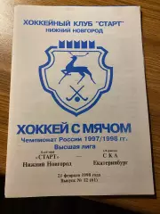Старт (Н.Новгород) - СКА (Екатеринбург) 21.02.1998 плей-офф