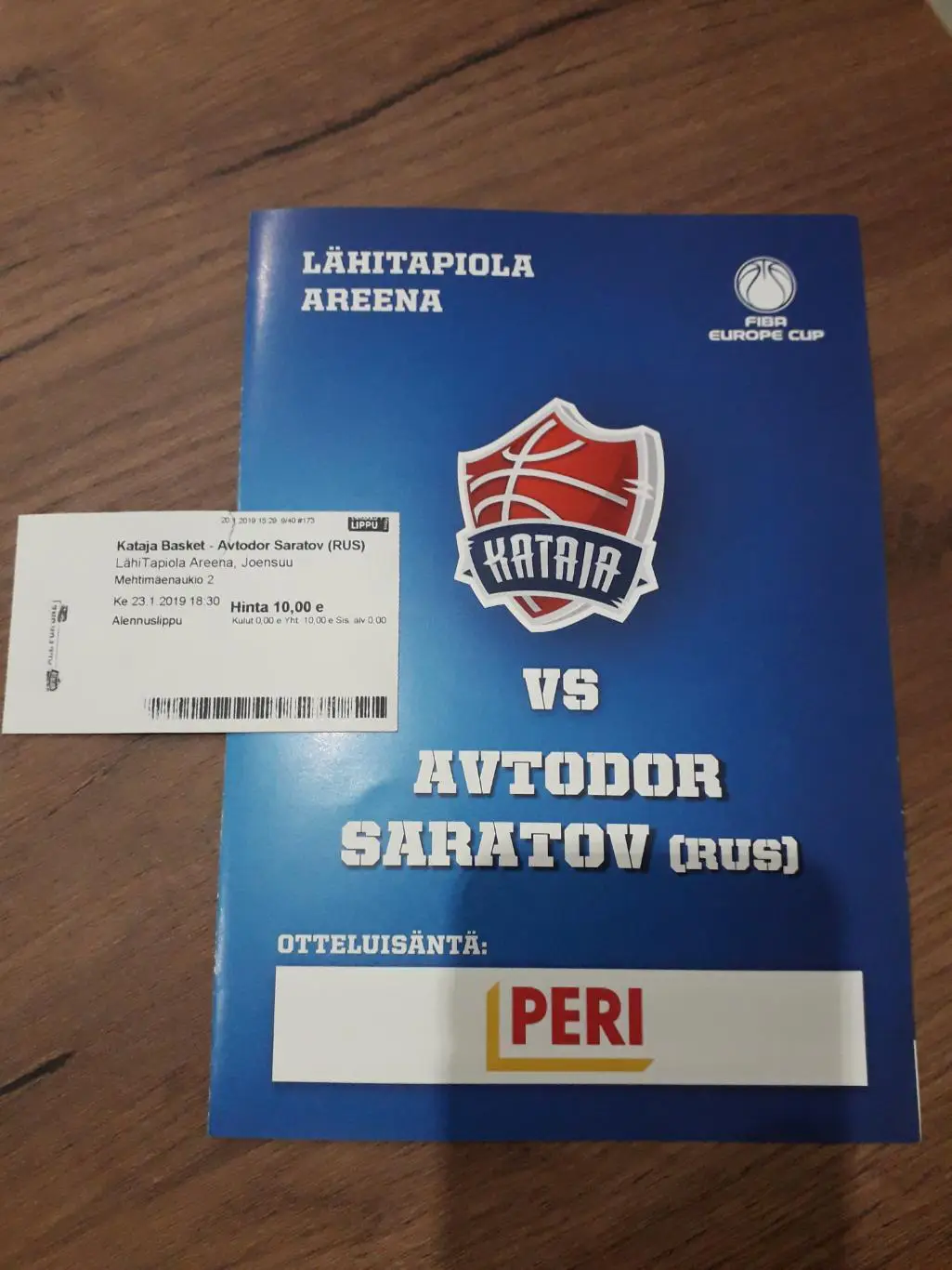 Катайя (Финляндия) - Автодор (Саратов) Фиба ЕвроКап 23.01.19 плюс билет