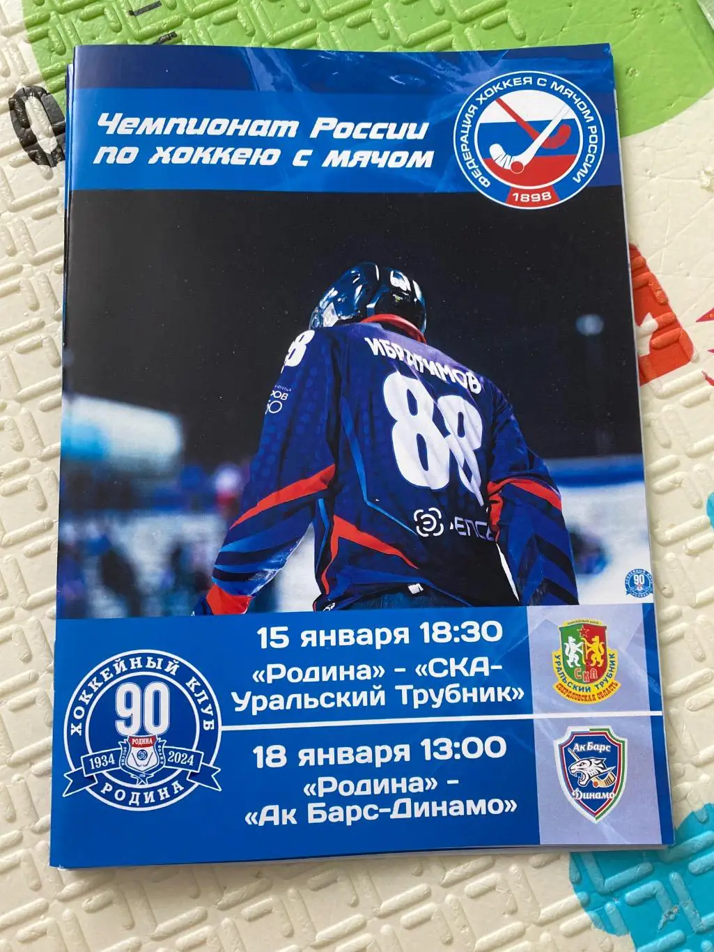 Родина (Киров) - СКА-Уральский Трубник (Первоуральск)/Динамо (Казань) 15.18.01.2