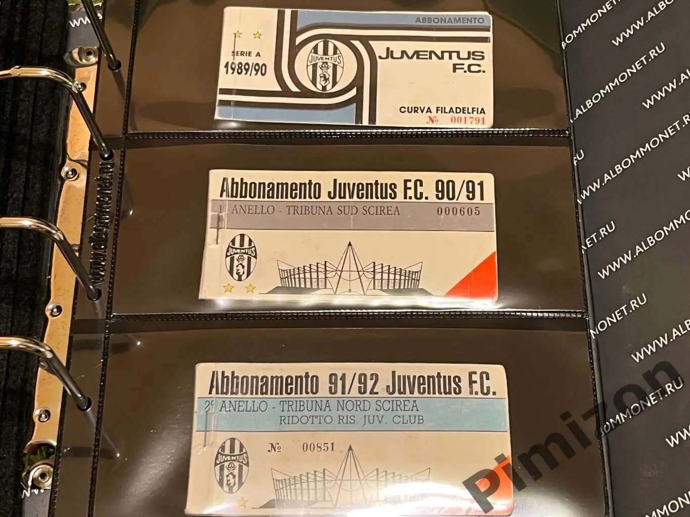 Абонементы Ювентус Juventus Fan 1974-2012 гг 2