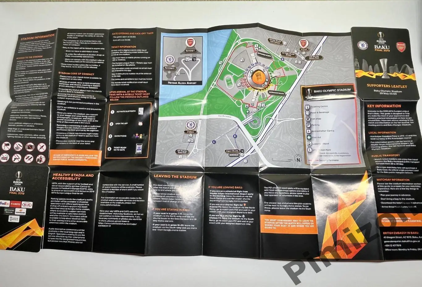 Брошюра болельщику Финал Лиги Европы 2019 год 1