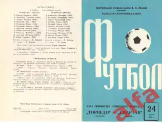 Торпедо Москва - Спартак Москва 24.06.1973.