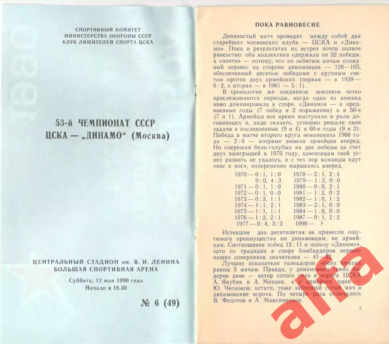 ЦСКА - Динамо Москва 12.05.1990 КЛС ЦСКА