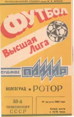 Памир Душанбе - Ротор Волгоград 25.08.1990.