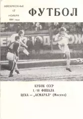 ЦСКА - Асмарал Москва 17.11.1991. Кубок СССР. КЛС ЦСКА