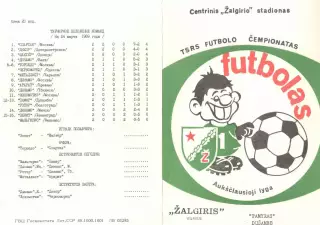 Жальгирис Вильнюс - Памир Душанбе 1989