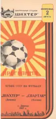 Шахтер Донецк - Спартак Москва 24.08.1987. Кубок СССР.
