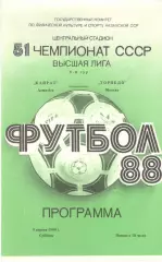 Кайрат Алма-Ата - Торпедо Москва 04.11.1988.