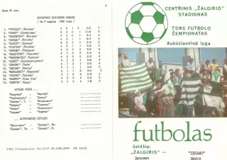 Жальгирис Вильнюс - Динамо Минск 10.04.1988.