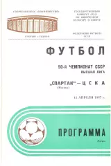 Спартак Москва - ЦСКА 12.04.1987