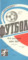 Металлист Харьков - Спартак Москва 05.08.1986. Кубок СССР.