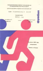 Кайрат Алма-Ата - Спартак Москва 24.08.1987.