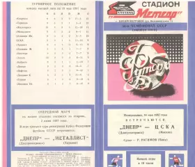 Днепр Днепропетровск - ЦСКА 18.05.1987.