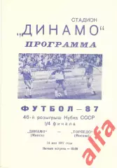 Динамо Минск - Торпедо Москва 14.05.1987. Кубок СССР.
