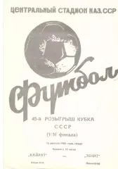 Кайрат Алма-Ата - Зенит Ленинград 14.08.1985 Кубок СССР.
